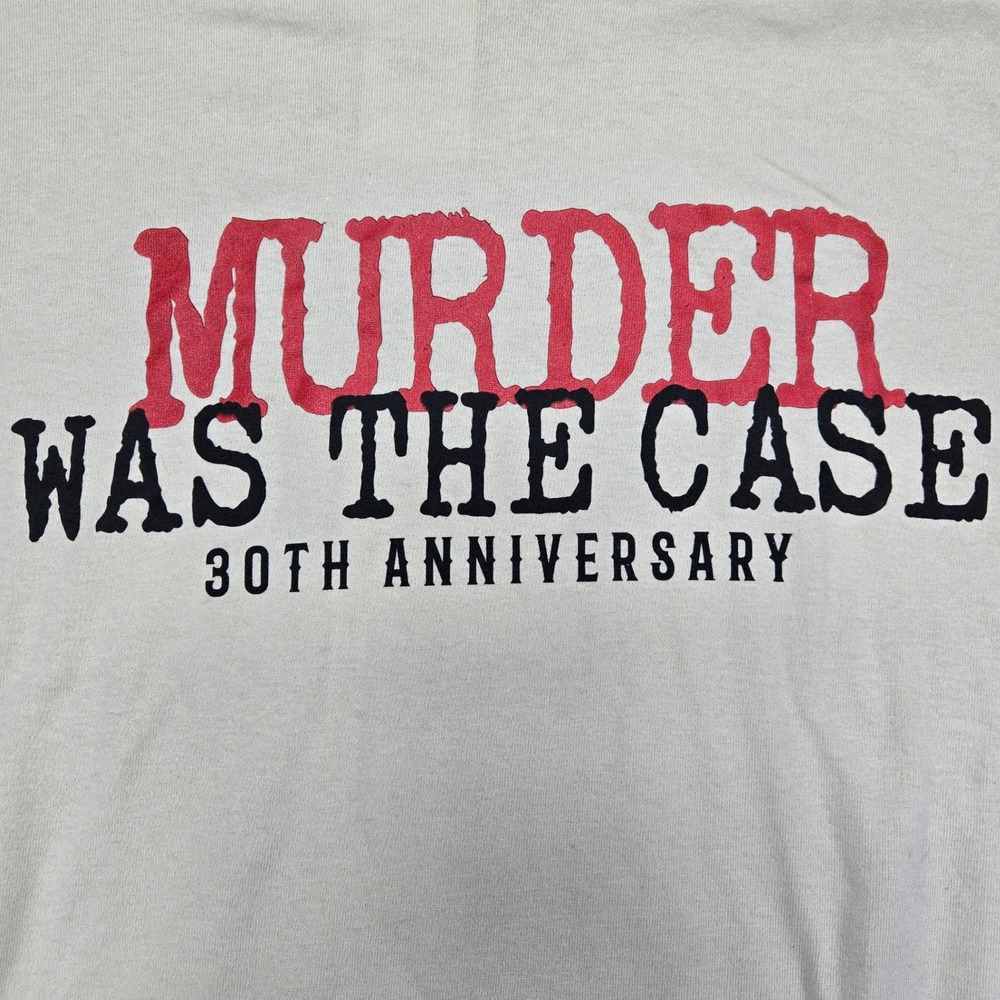Death Row Records T-Shirt Murder Was The Case 30th Anniversary Beige Mens Size M - Picture 3 of 5